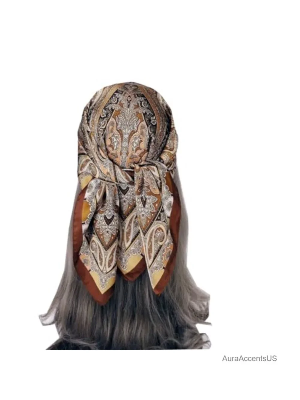 Satin Silk Feeling Hair Scarf for Women Lightweight Fashion Bag Scarf